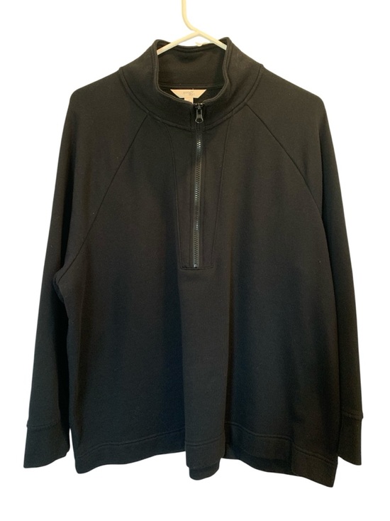 Terra & Sky Tops - Terra & Sky Sweatshirt Black 1/2 Zip Size 1X